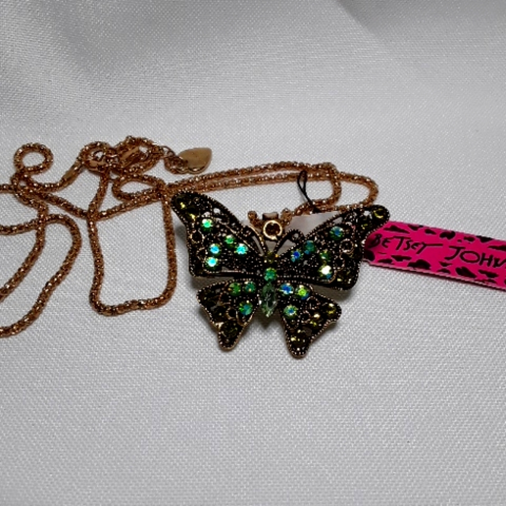 Betsy Johnson Butterfly Necklace